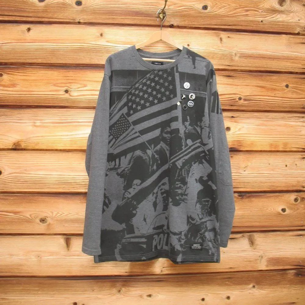 AKOO Long Sleeve Graphic Resistance T Shirt